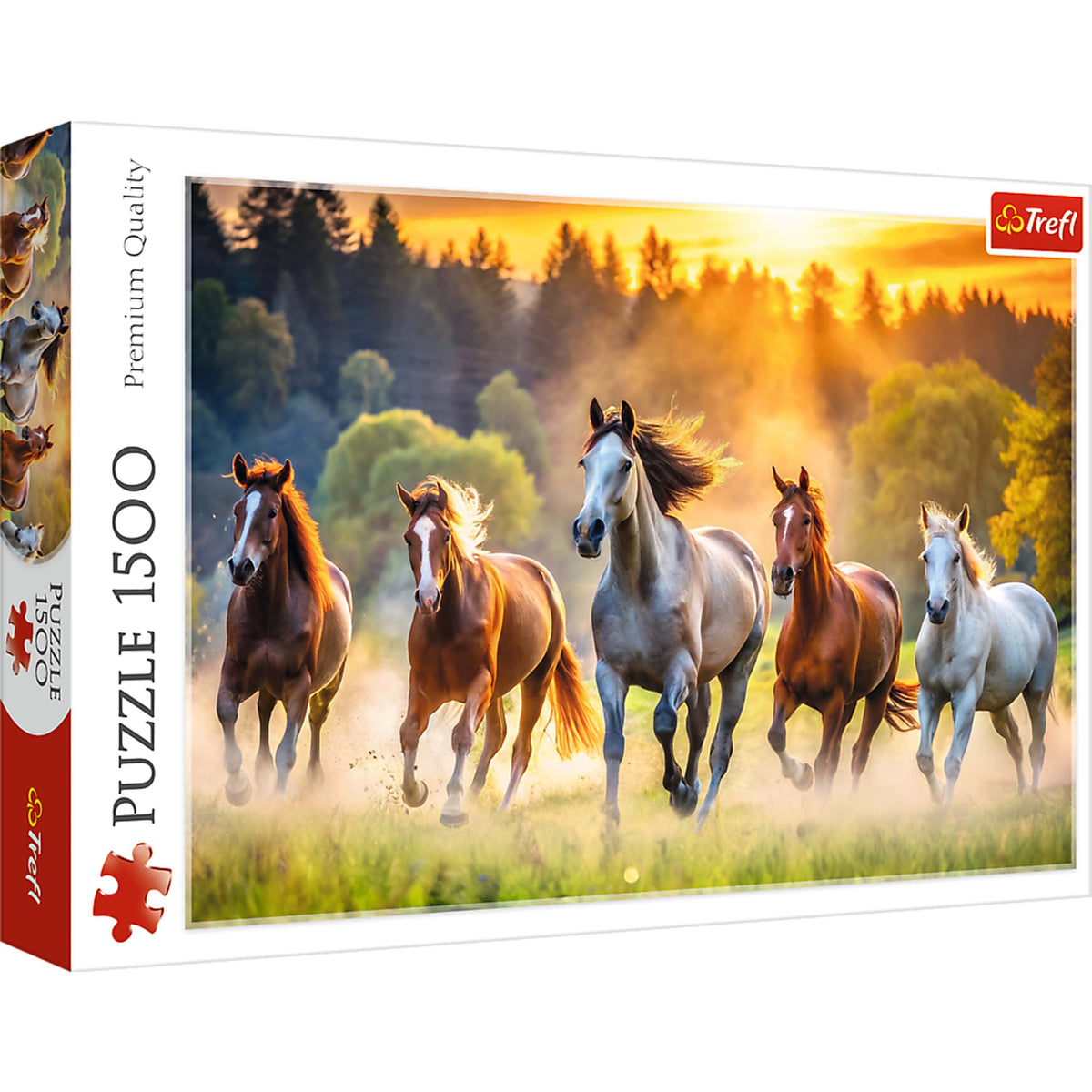 Red Wild Horses 1500 Piece Puzzle