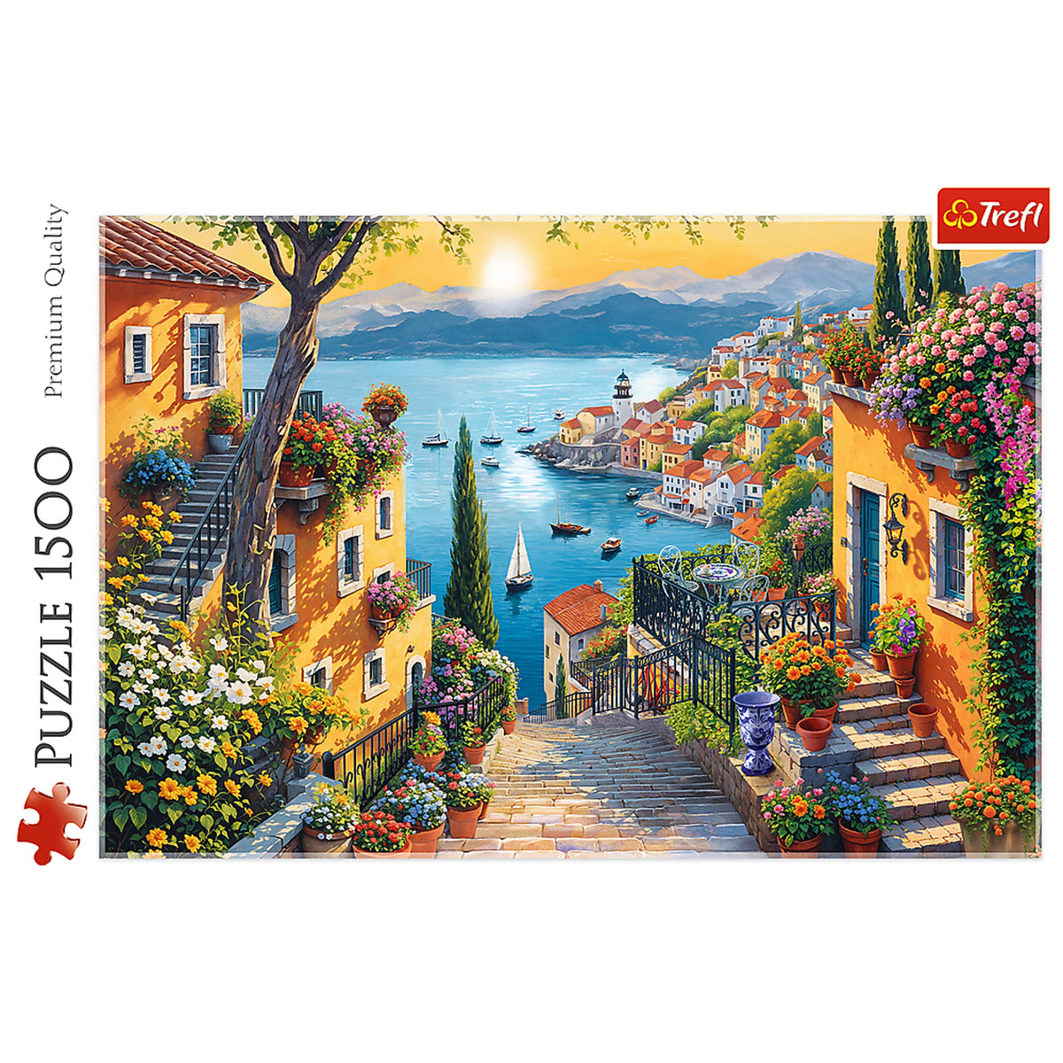 Red Seaside View 1500 Piece Puzzle