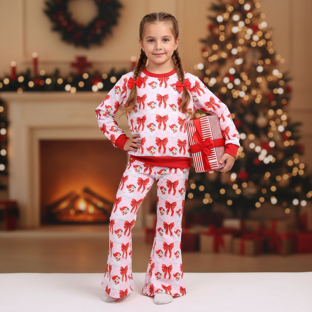 Red Santa Bows Lounge Set