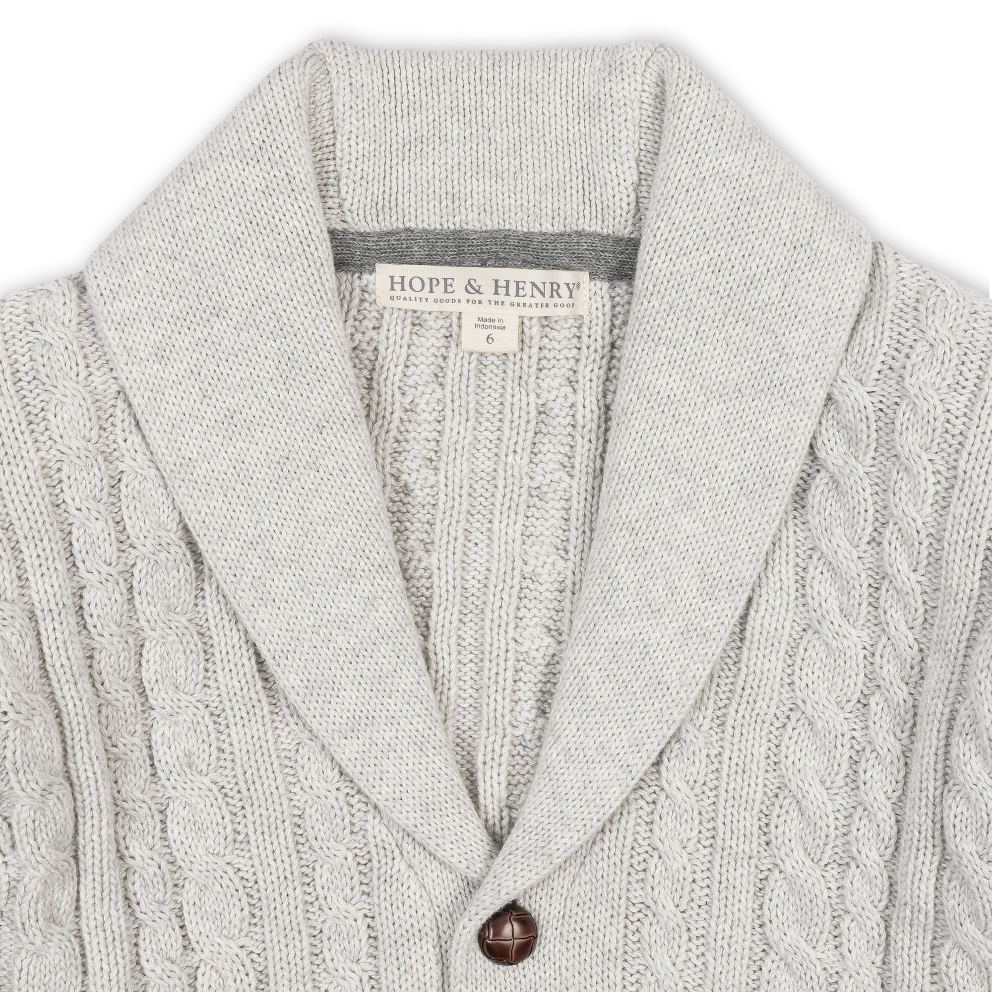 Organic Shawl Collar Cardigan