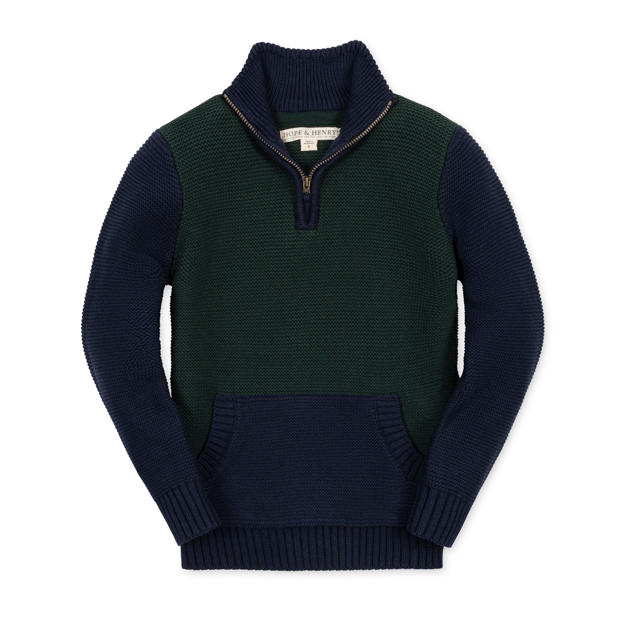 Organic Half Zip Kanga Sweater