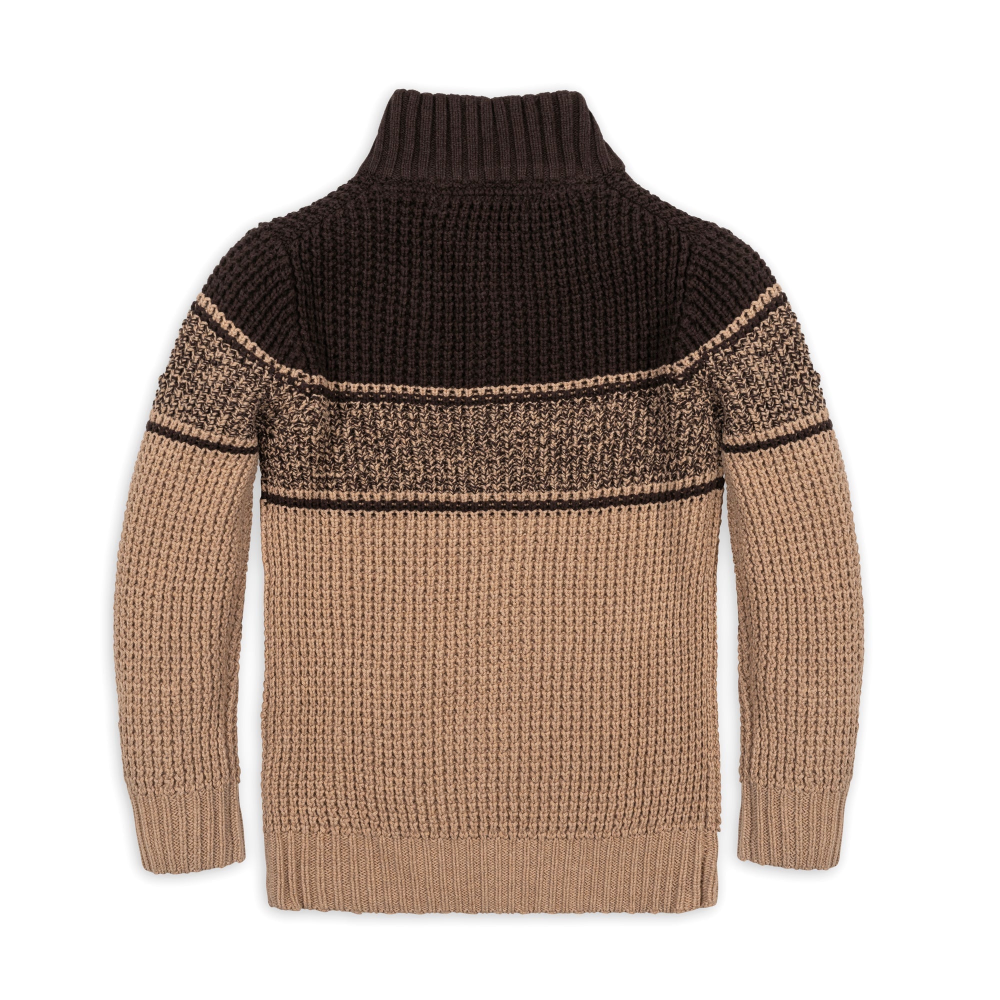 Organic Mock Neck Waffle Sweater