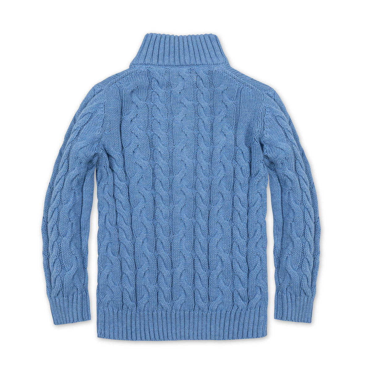 Organic Mock Neck Cable Sweater