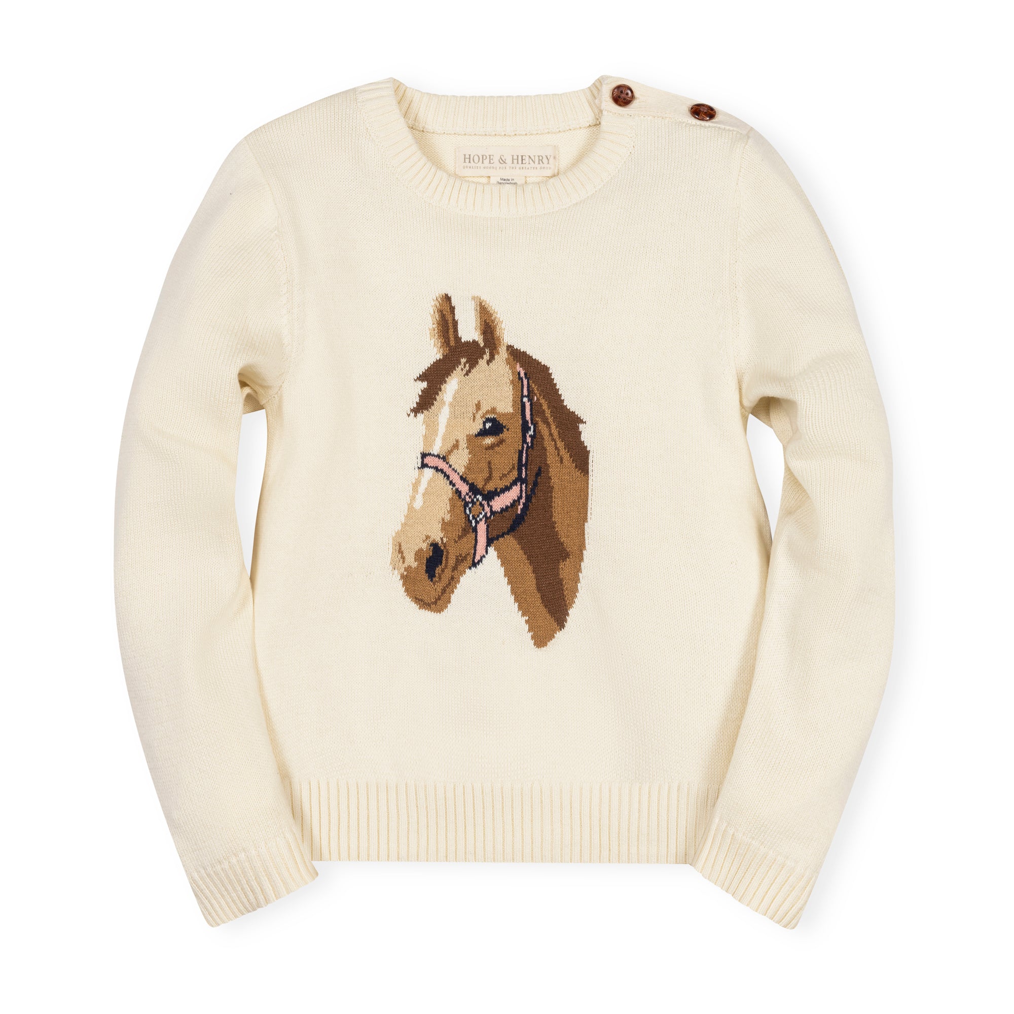 Organic Horse Intarsia Sweater