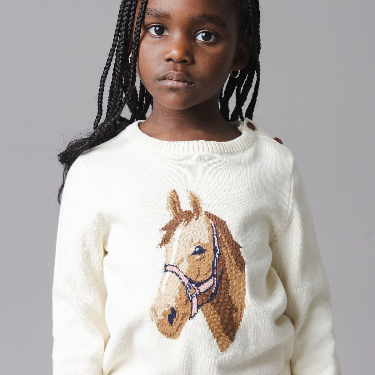 Organic Horse Intarsia Sweater