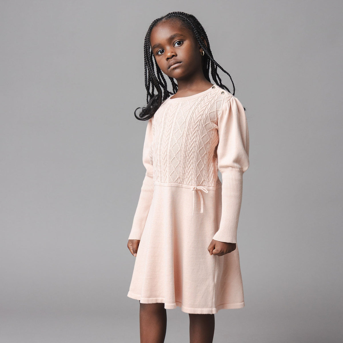 Organic Cable Bodice Sweater Dress
