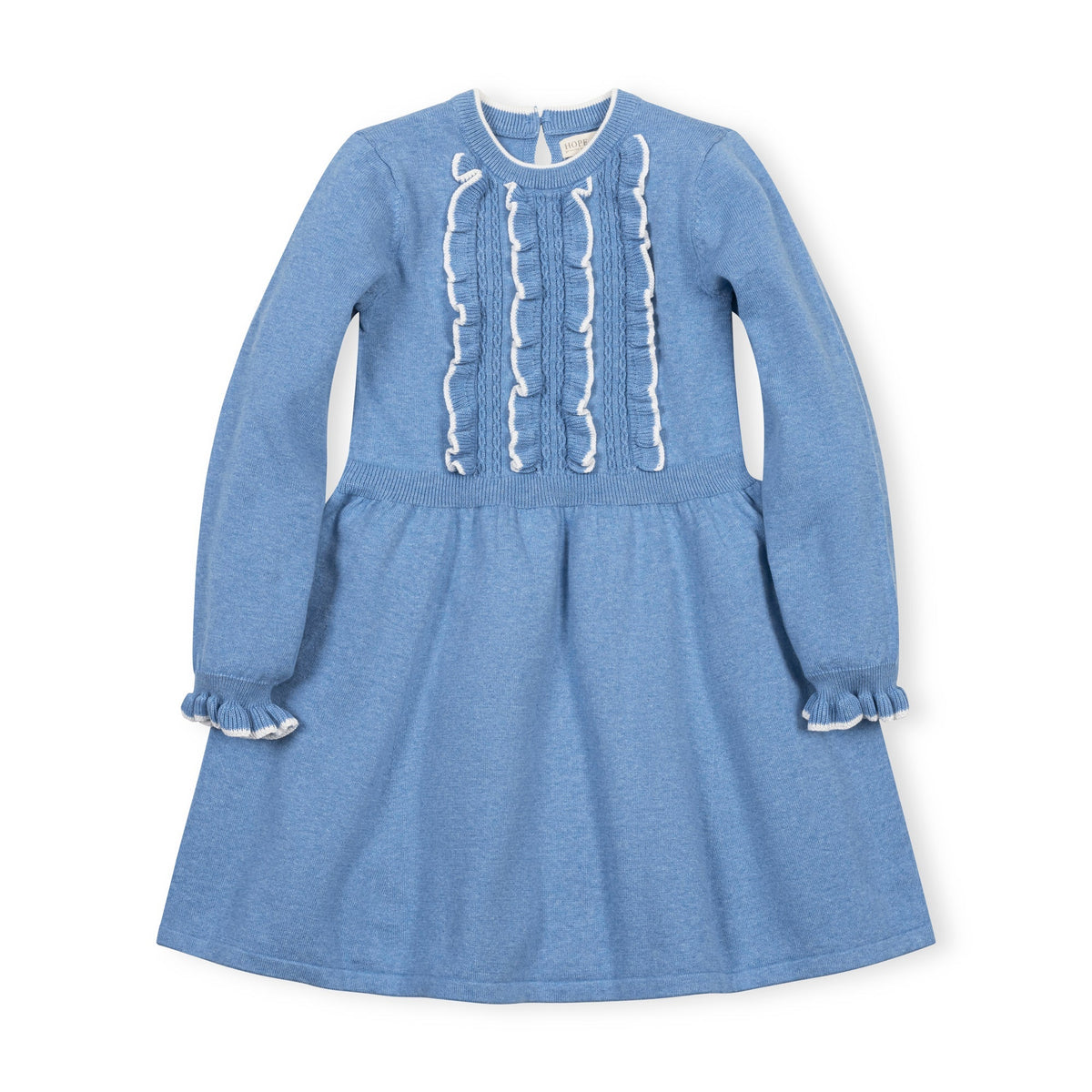 Organic Ruffle Bodice Sweater Dress