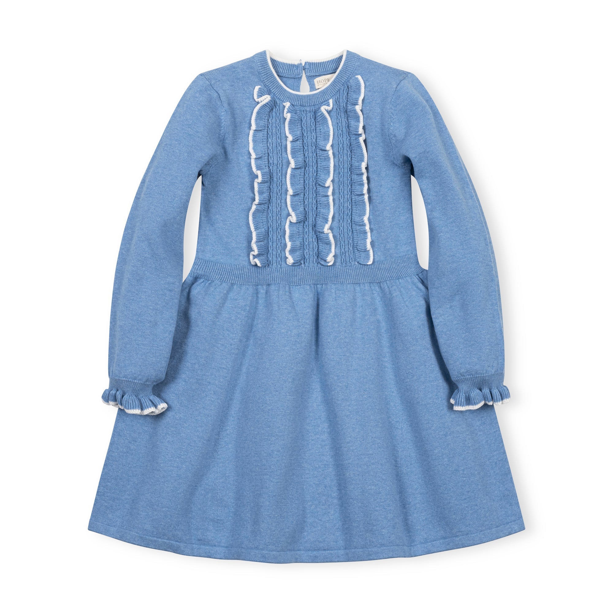 Organic Ruffle Bodice Sweater Dress