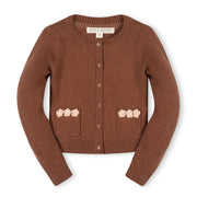 Organic Rosette Pocket Cardigan