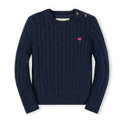 Organic Crew Neck Cable Sweater