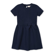 Organic Short Sleeve Cable Sweater Dress