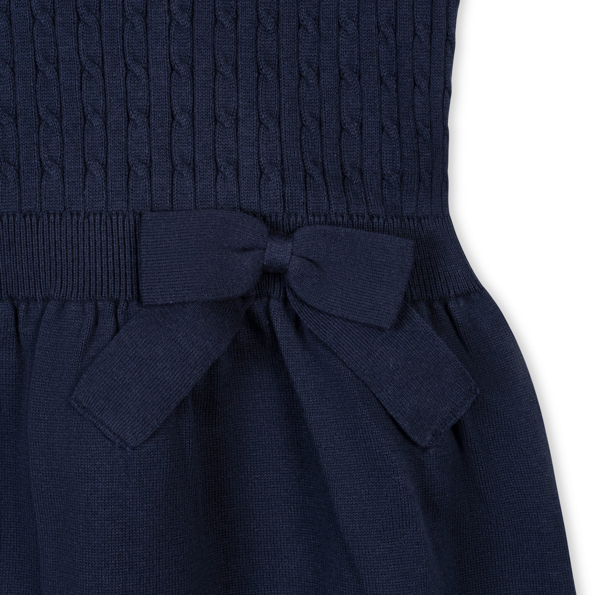 Organic Short Sleeve Cable Sweater Dress