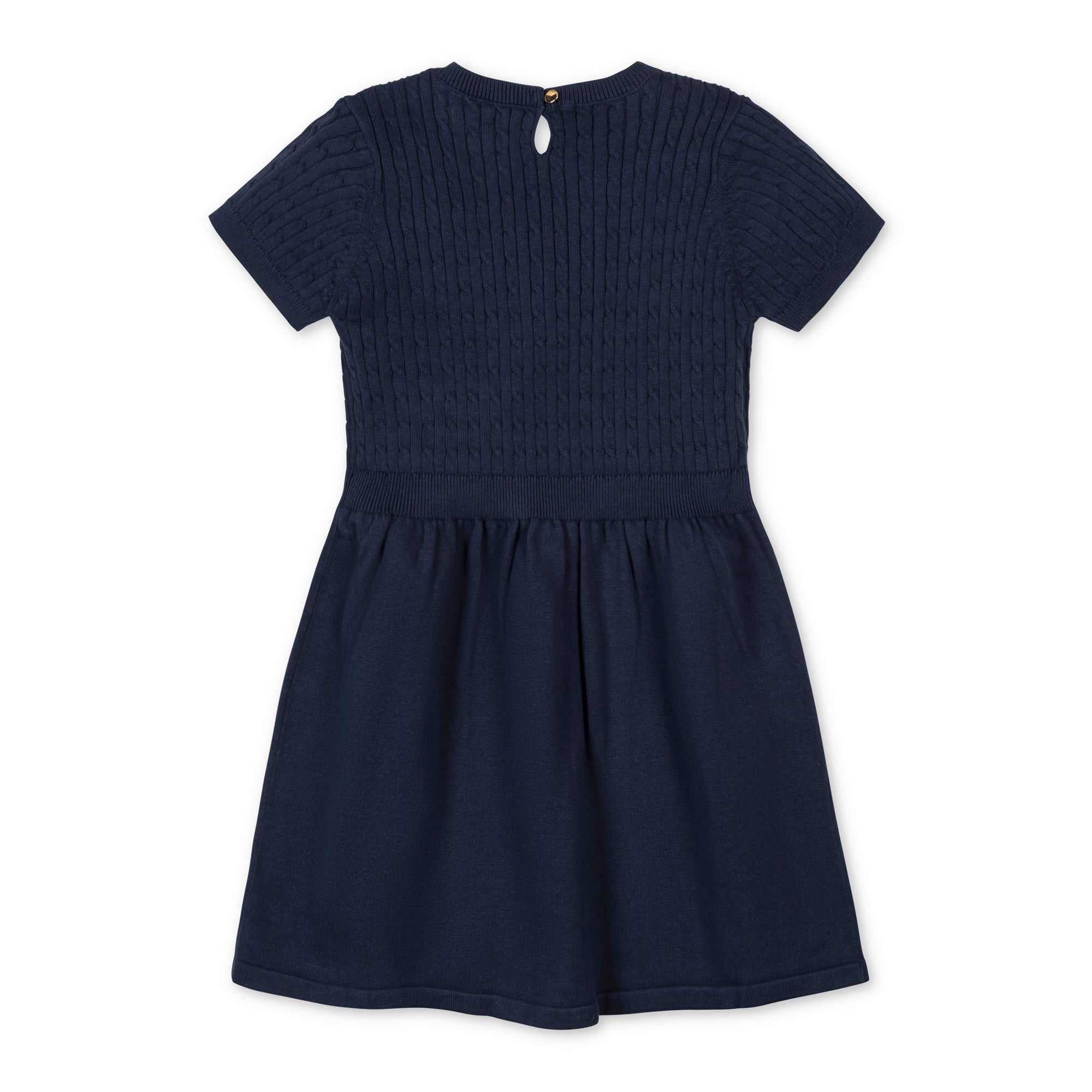Organic Short Sleeve Cable Sweater Dress