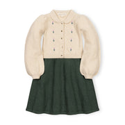 Organic Button Front Collared Sweater Dress