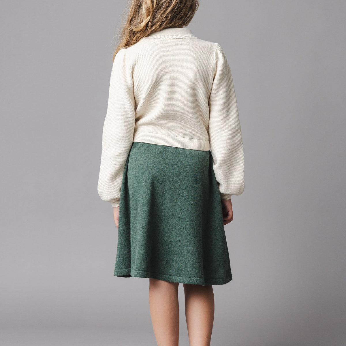 Organic Button Front Collared Sweater Dress