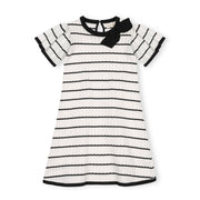 Organic Bow Detail Pointelle Sweater Dress