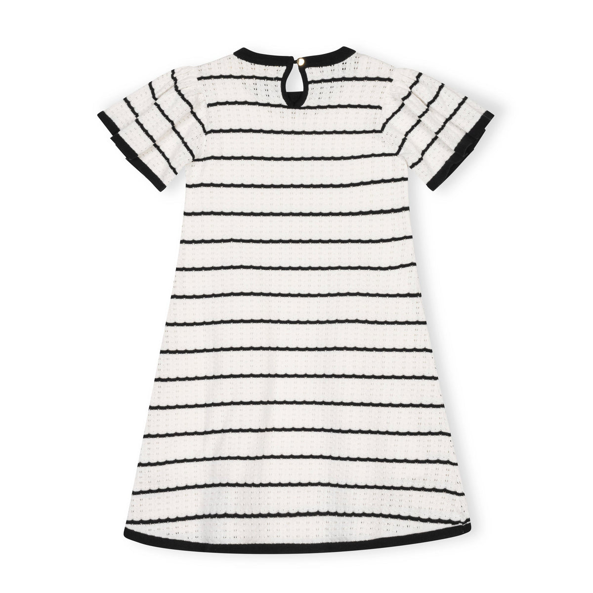 Organic Bow Detail Pointelle Sweater Dress