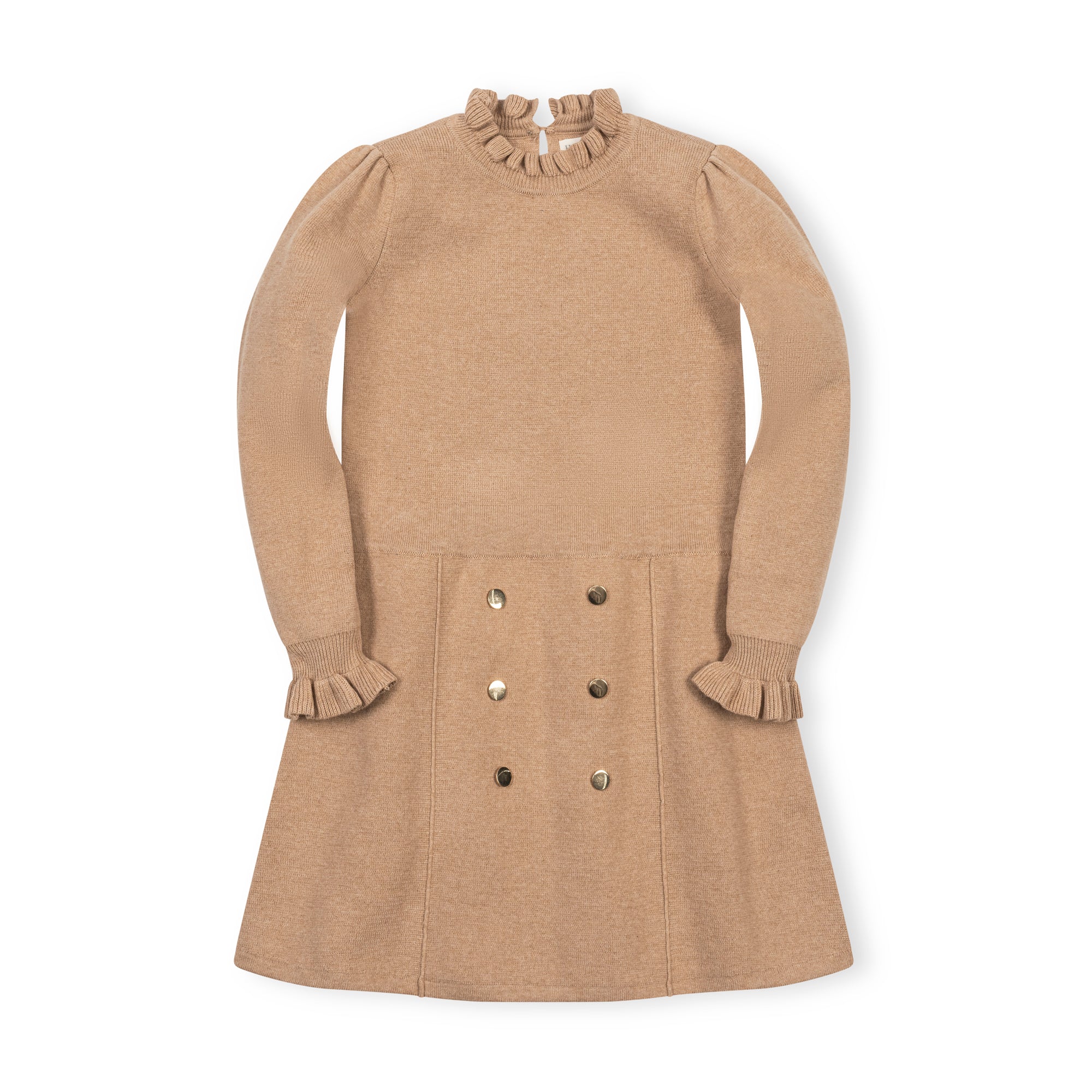 Organic Ruffle Edge Sweater Dress