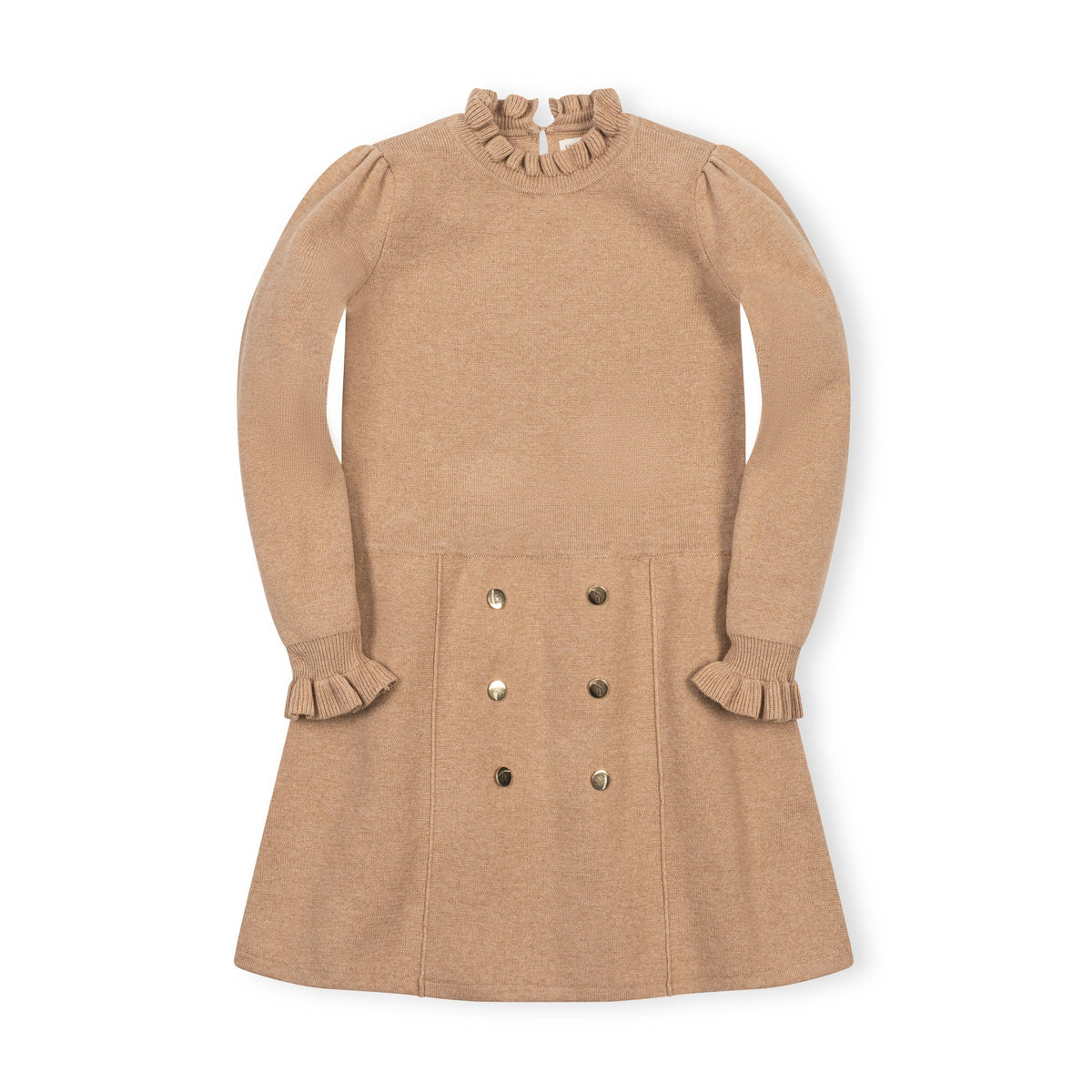 Organic Ruffle Edge Sweater Dress