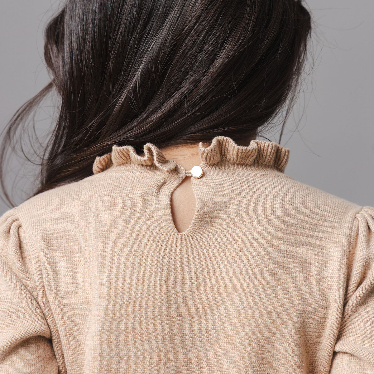 Organic Ruffle Edge Sweater Dress