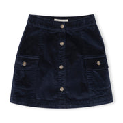 Organic Corduroy Button Front Skirt