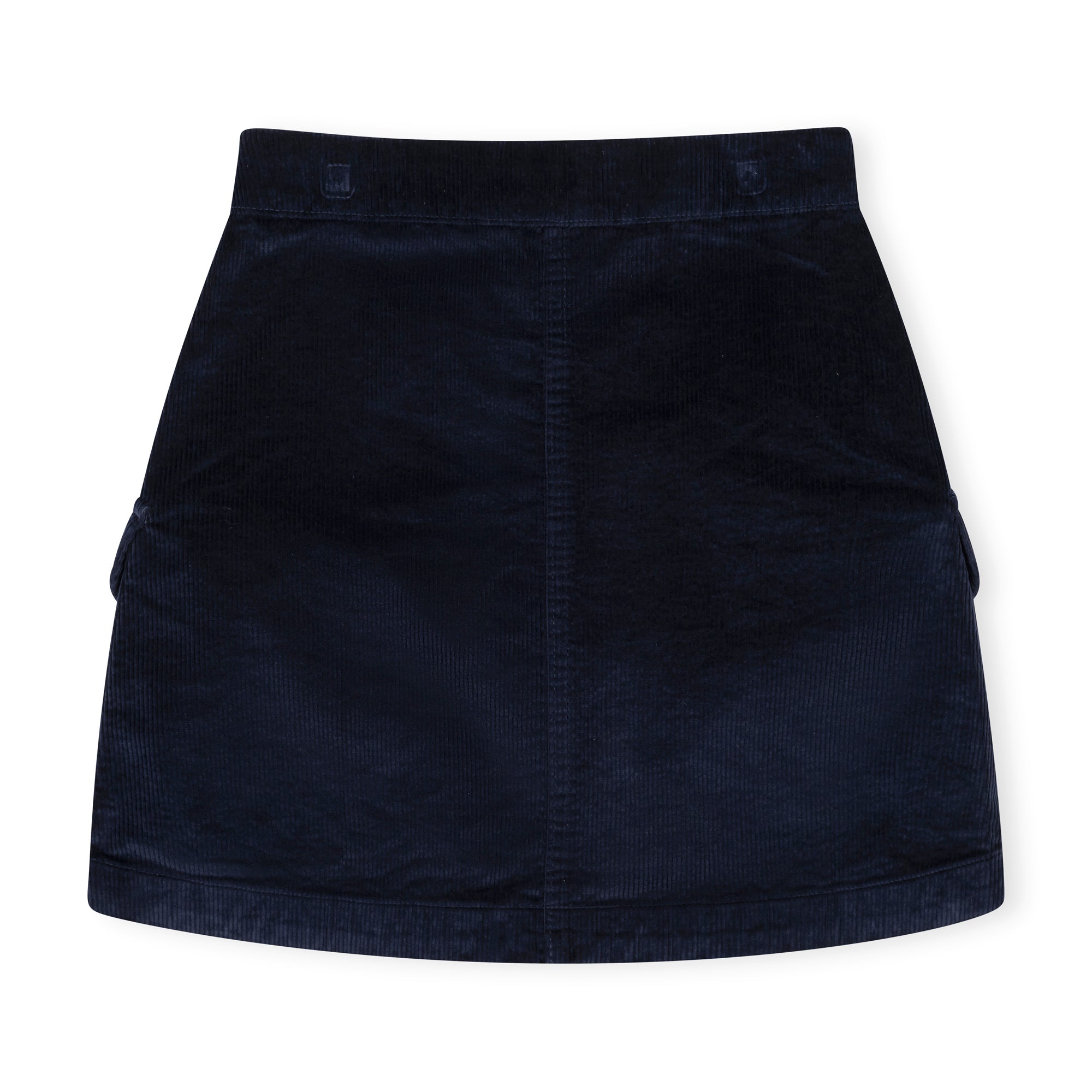 Organic Corduroy Button Front Skirt