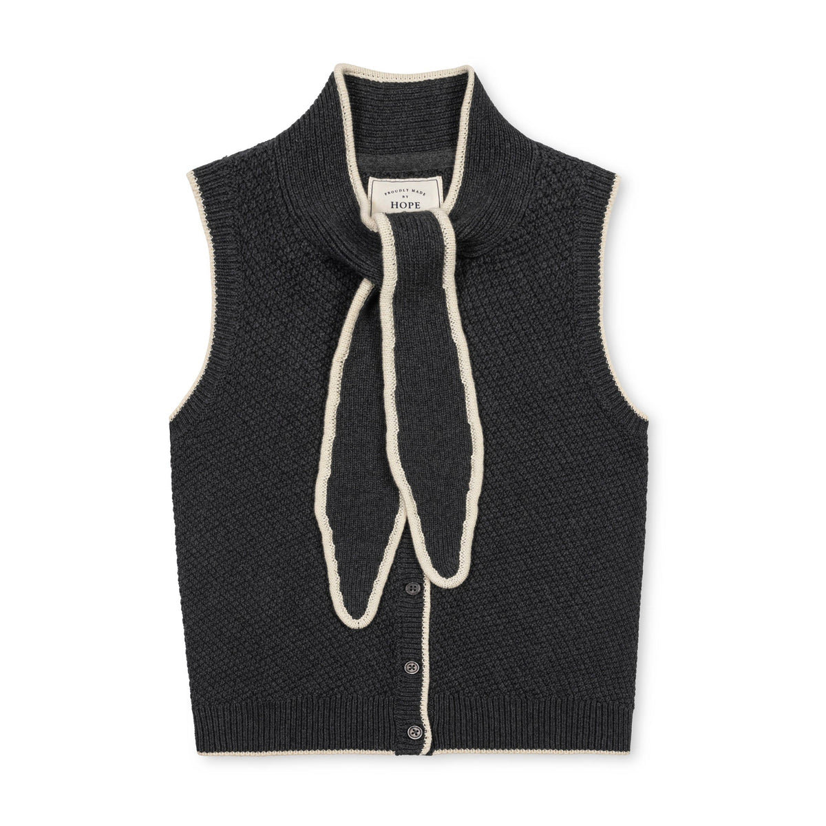 Organic Tie-neck Sweater Tank