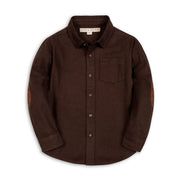 Organic Flannel Shirt With Elbow Patches