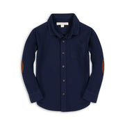 Organic Flannel Shirt With Elbow Patches