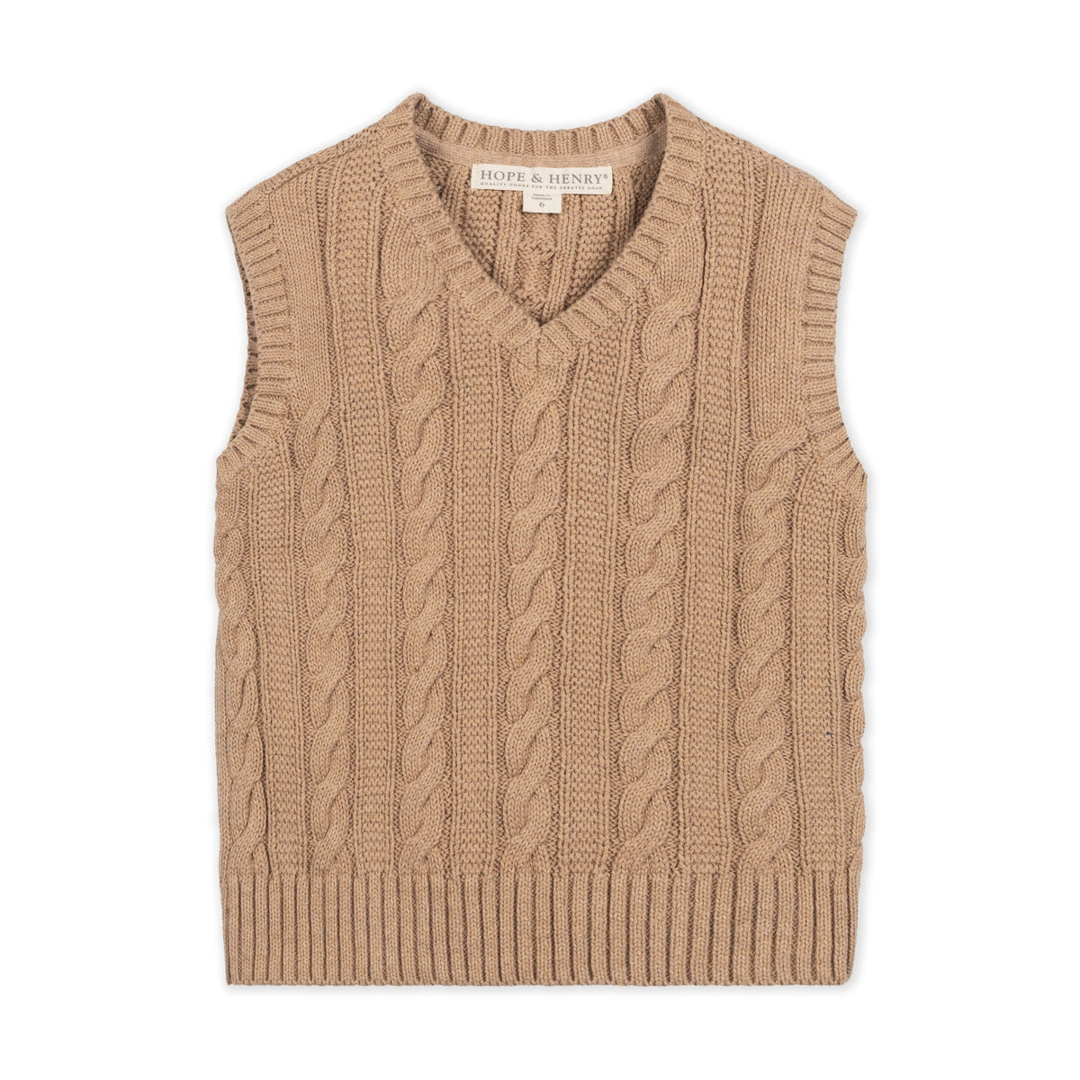 Organic Cable Sweater Vest