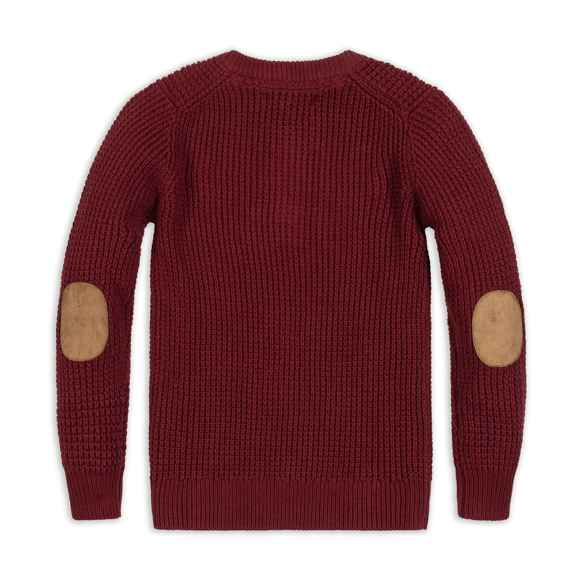Organic Sweater Henley With Elbow Patches
