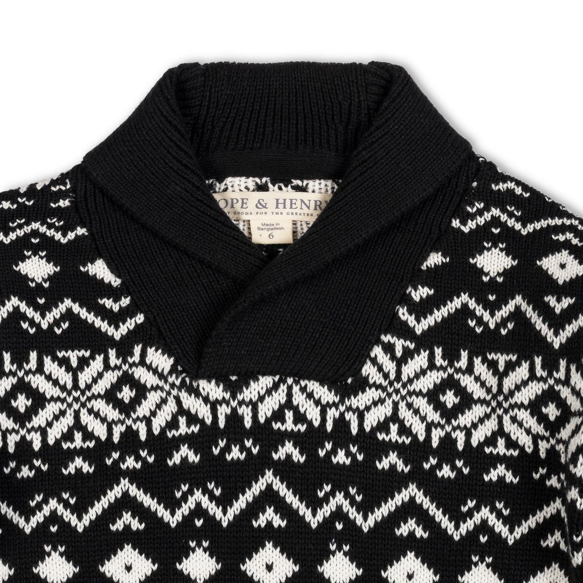 Organic Shawl Collar Sweater