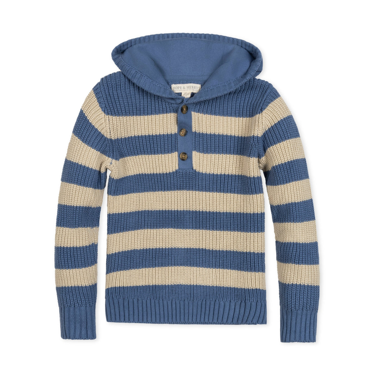 Organic Henley Sweater Hoodie