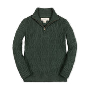 Organic Half Zip Cable Sweater