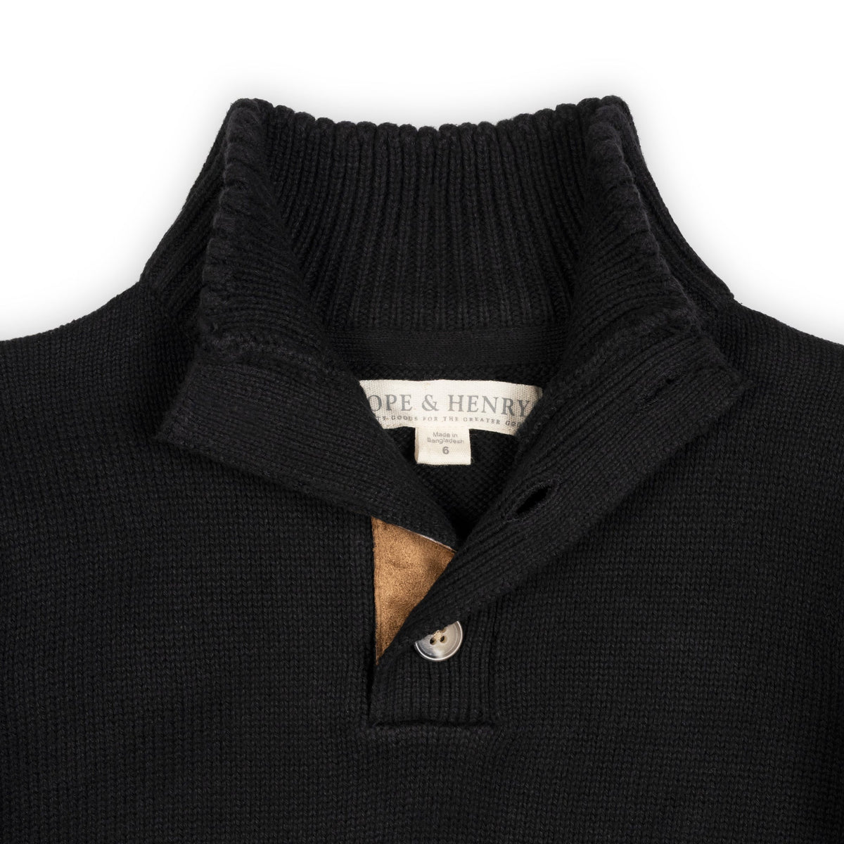 Organic Mock Neck Sleeve Stripe Sweater