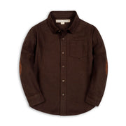 Organic Flannel Shirt With Elbow Patches