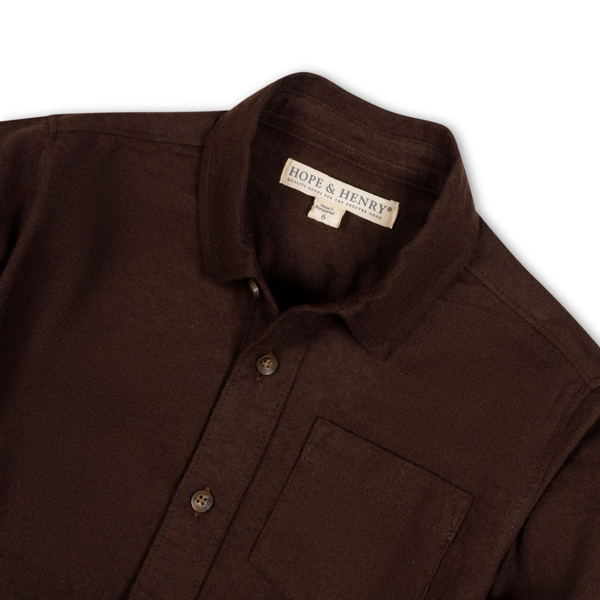 Organic Flannel Shirt With Elbow Patches