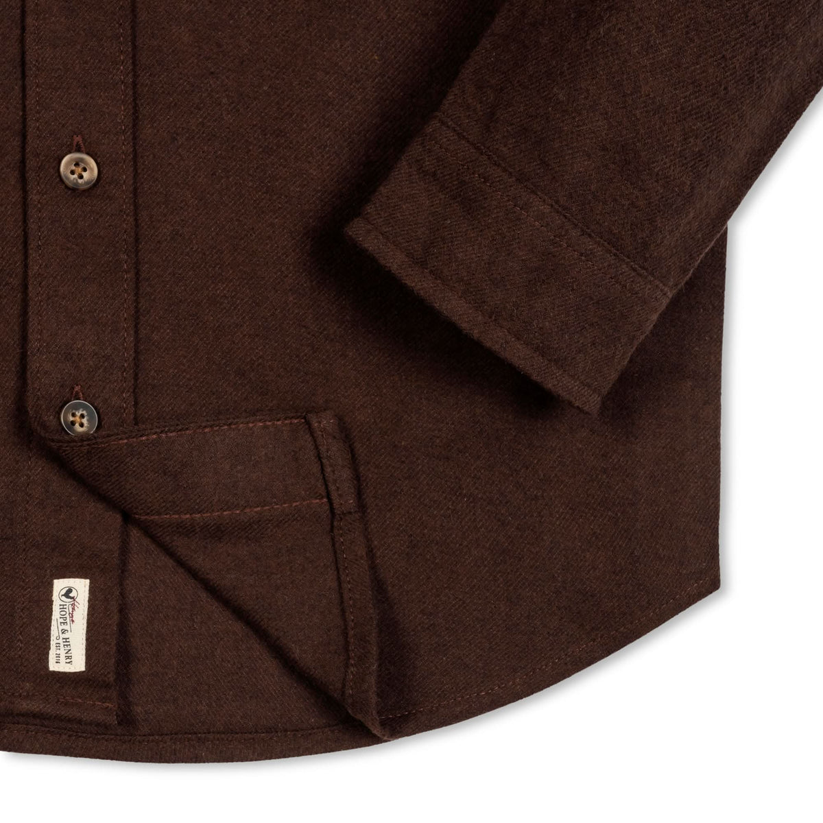Organic Flannel Shirt With Elbow Patches