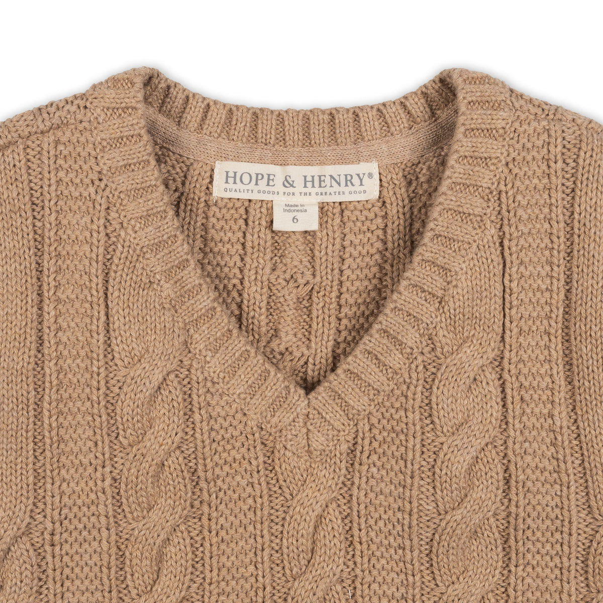 Organic Cable Sweater Vest - Baby