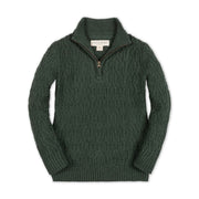 Organic Half Zip Cable Sweater