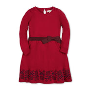 Organic Skater Sweater Dress With Bow