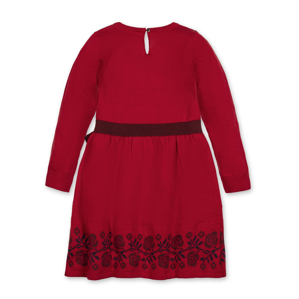 Organic Skater Sweater Dress With Bow