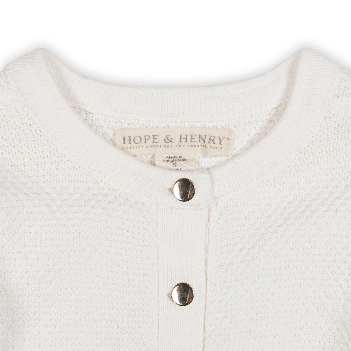 Organic Cropped Scallop Cardigan