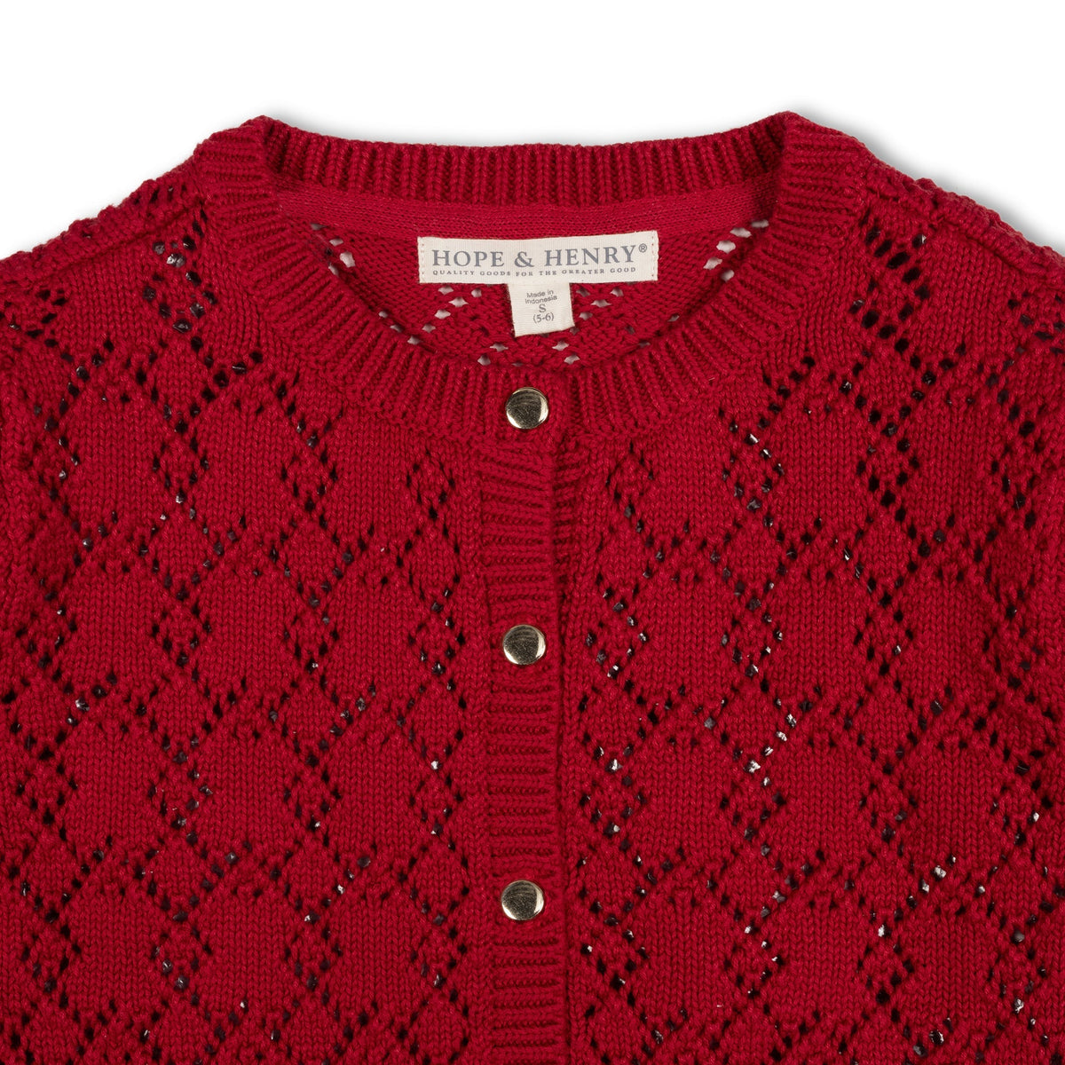 Organic Pointelle Cardigan Sweater