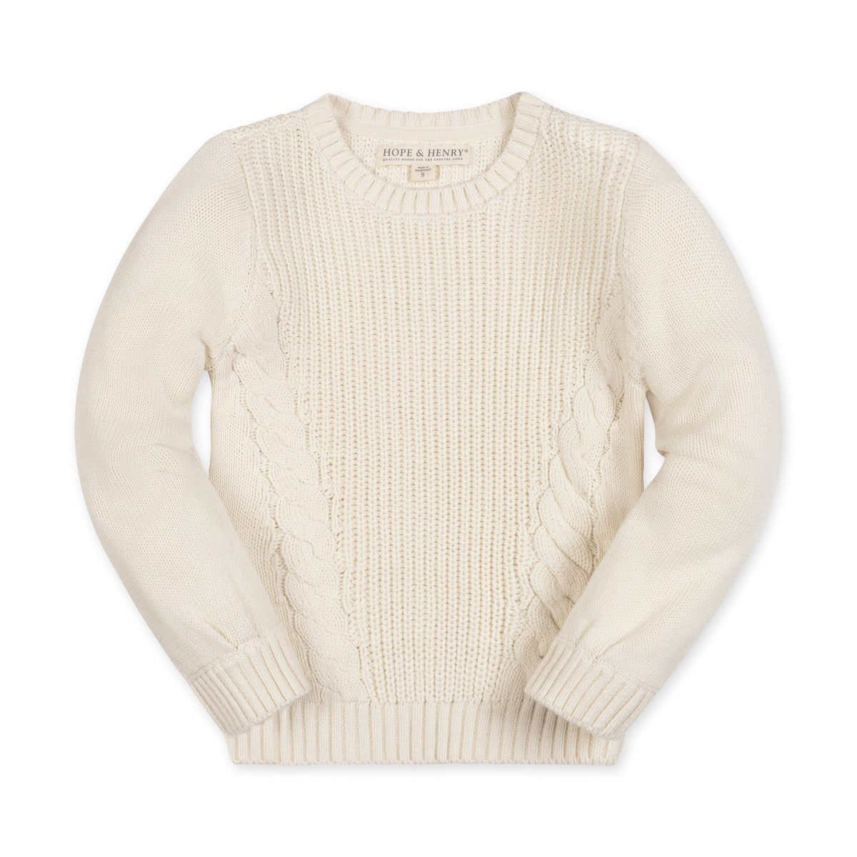 Organic Bow Detail Cable Sweater