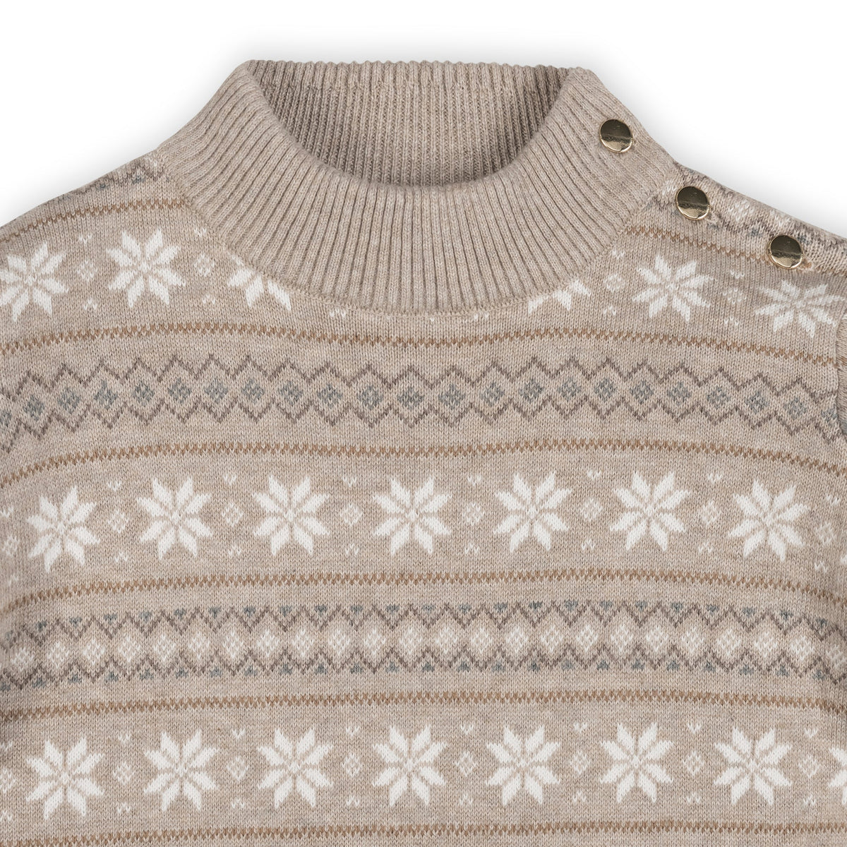 Organic Mock Neck Flounce Sweater Dress