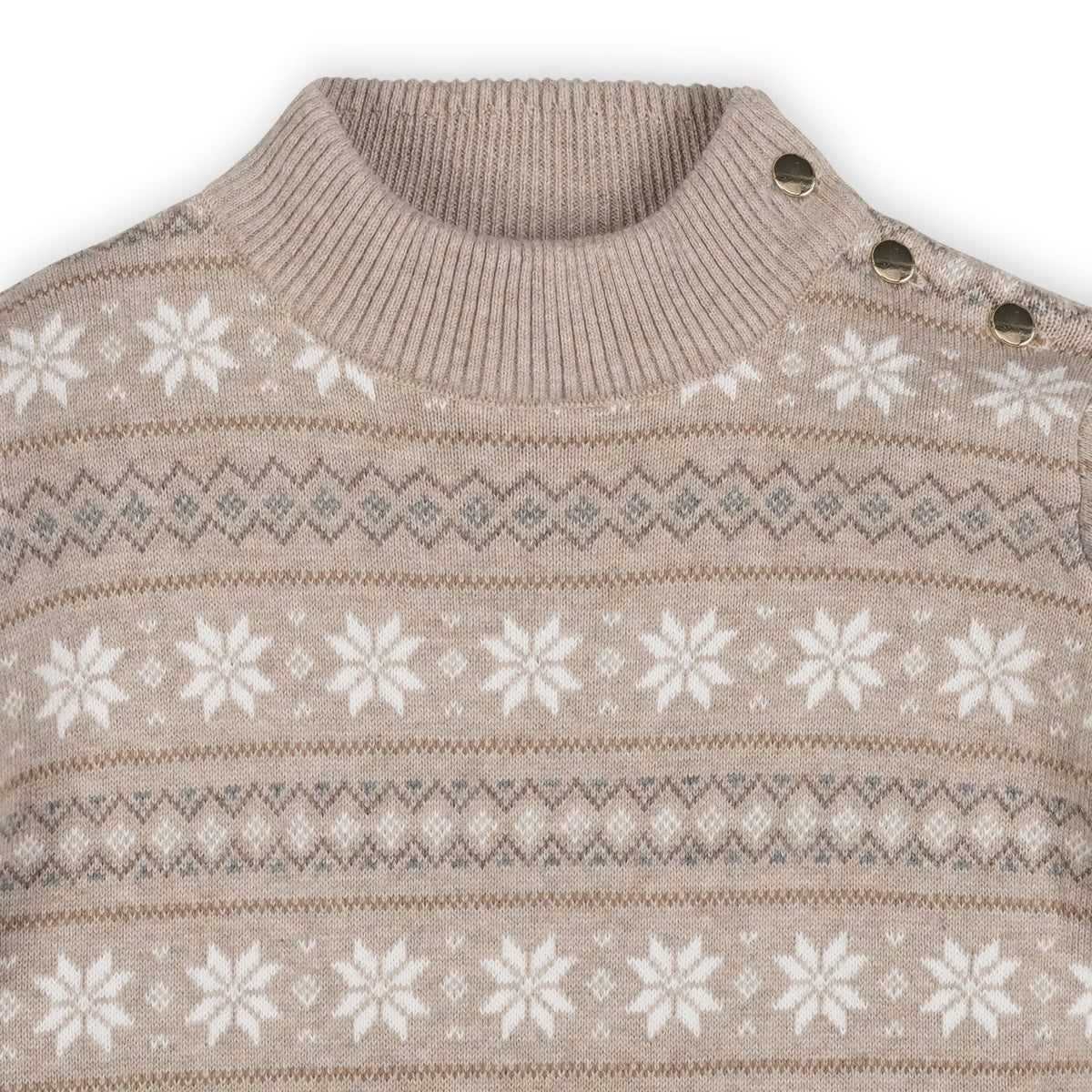 Organic Mock Neck Flounce Sweater Dress