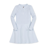 Organic Half Zip Ruffle Neck Sweater Dress