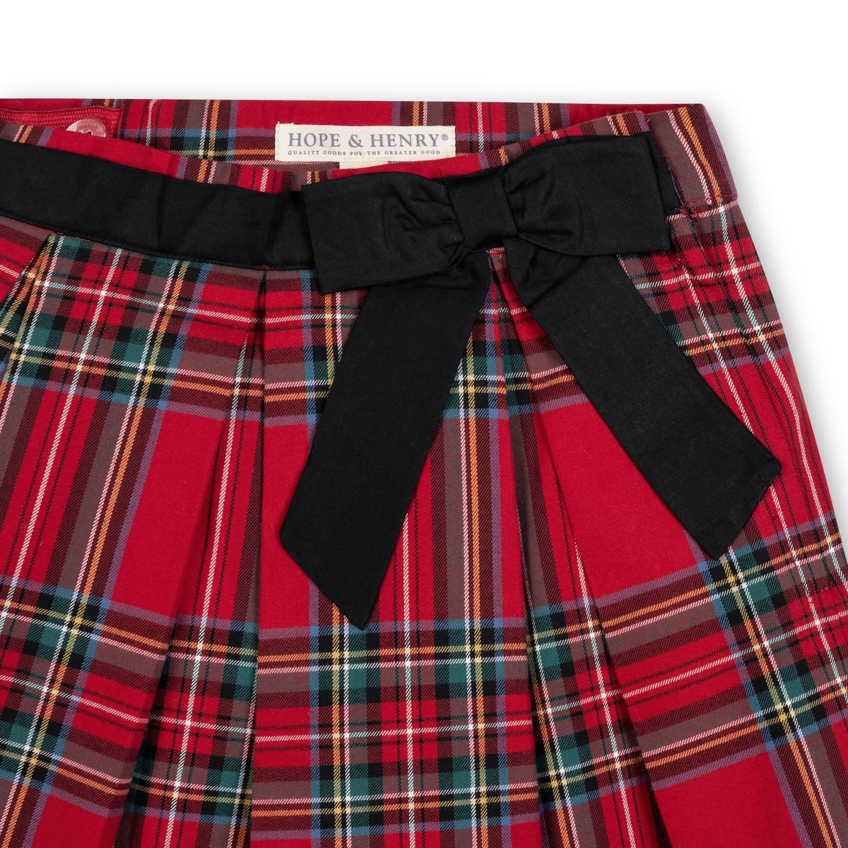 Organic Pleated Party Skirt With Bow