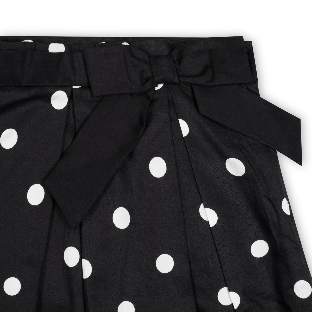 Organic Pleated Party Skirt With Bow